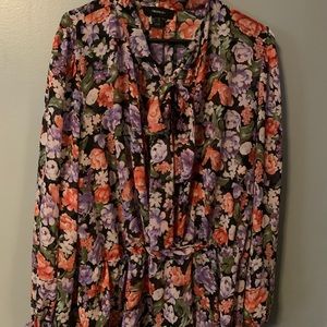 Floral peplum blouse